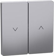 Merten Abdeckung Wechselschalter System Design Edelstahl Silber MEG3855-6036 - Bild 1