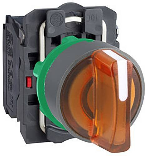 Schneider Electric XB5AK135G5C0 Leuchtwahlschalter in Orange und Grau aus Kunststoff - Bild 1