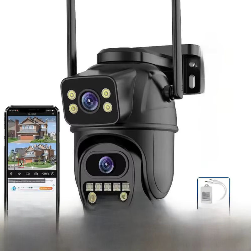 DDBROUGEN 4K 8 MP WiFi-Überwachungskamera mit Dual-Objektiv, 4-fachem Digitalzoom und KI-Personenerkennung, Outdoor-Sicherheits-PTZ-IP-Kamera in Schwarz - Bild 7
