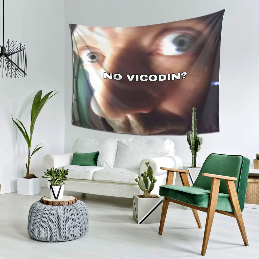Haus MD Wandteppich Kein Vicodin Design mit Charakterillustration in Multicolour, B/H: 60 x 40 cm - Bild 3