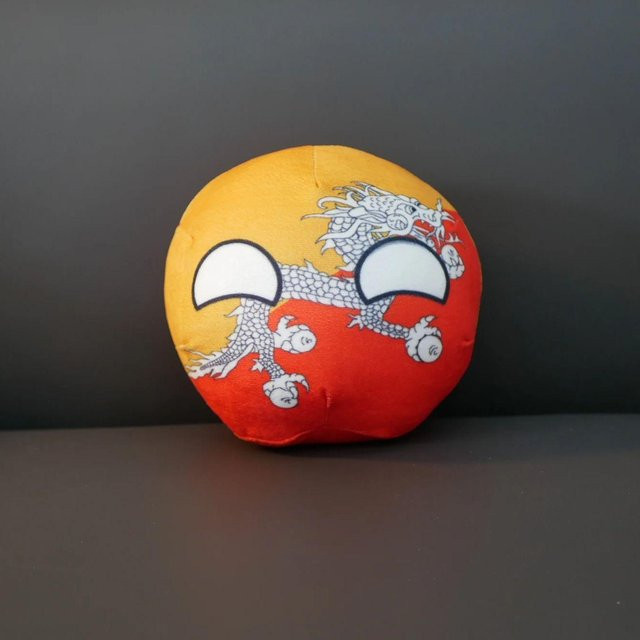 Fashnics Königreich Bhutan Polandball Plüschtier, Stoffpuppe, Gelb, ab 14 Jahren - Bild 1