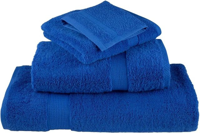 vidaXL Premium-Handtücher SOLUND, 4er-Set, Blau, Baumwolle, 600 g/m², Breite: 50 cm, Länge: 100 cm - Bild 1