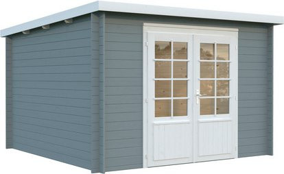 PALMAKO Gartenhaus Ella aus Fichtenholz in Grau mit Pultdach, B/T/H: 323 x 340 x 214 cm - Bild 1