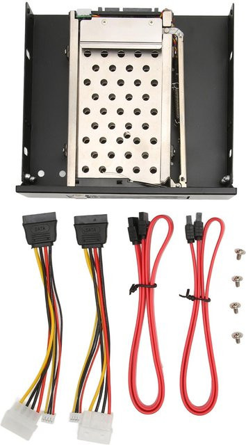 DIYelecs Dual-Bay 2,5 Zoll Internes HDD-Gehäuse mit SATA-Schnittstelle, Schwarz - Bild 1