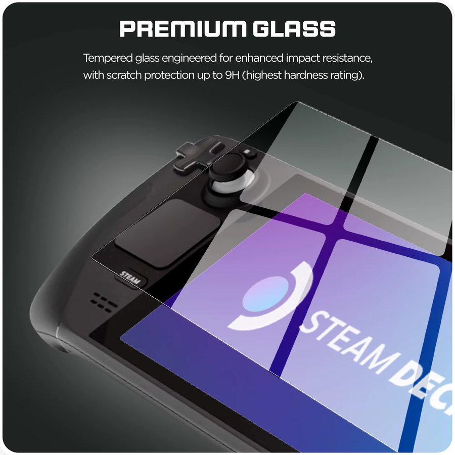 SZKOSTON Displayschutzfolie aus gehärtetem Glas für Steam Deck, 17,8 cm, HD-klar, kratzfest, 9H Härtegrad - Bild 2