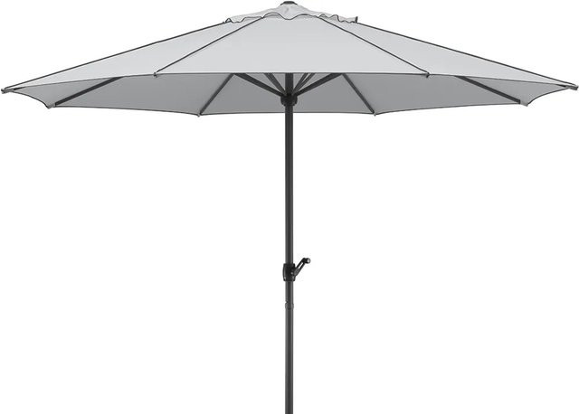 Schneider Marktschirm Silbergrau mit UV 50+ Polyester-Gewebe und Aluminiumgestell Ø 350 cm - Bild 1