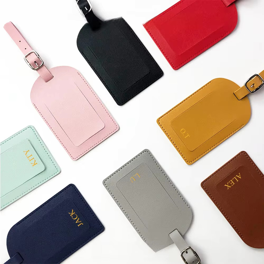 Personalisierter Gepäckanhänger mit Initialen von GZGUANDA, individuelles Namensschild aus Kunststoff für Koffer und Reisezubehör, Unisex, Blau und Mehrfarbig - Bild 1