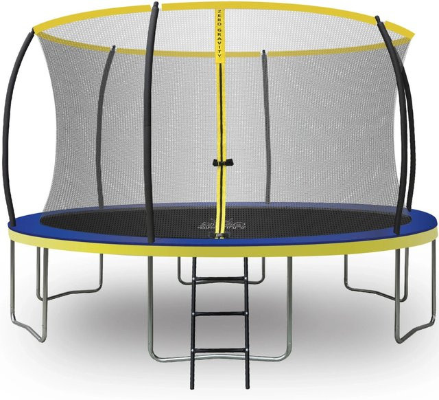 Zero Gravity Outdoor Trampolin 427cm mit Klappnetz, Leiter und Bodenanker - Bild 1