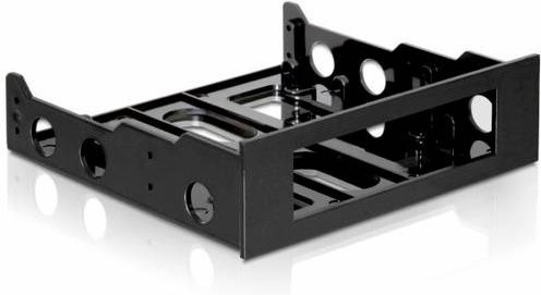 Delock Einbaurahmen für 3,5 bis 5,25 Zoll Festplatten auf 3,5 Zoll, Schwarz - Bild 1