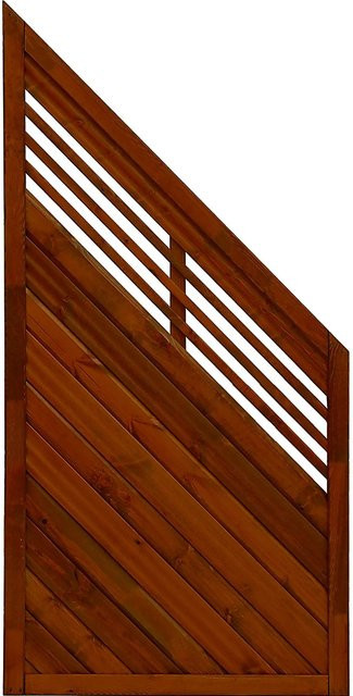 Andrewex Sichtschutzzaun Nicea Anschlusselement aus Kiefernholz in Teakfarben, Höhe: 180 cm, Breite: 90 cm, Tiefe: 90 cm - Bild 1