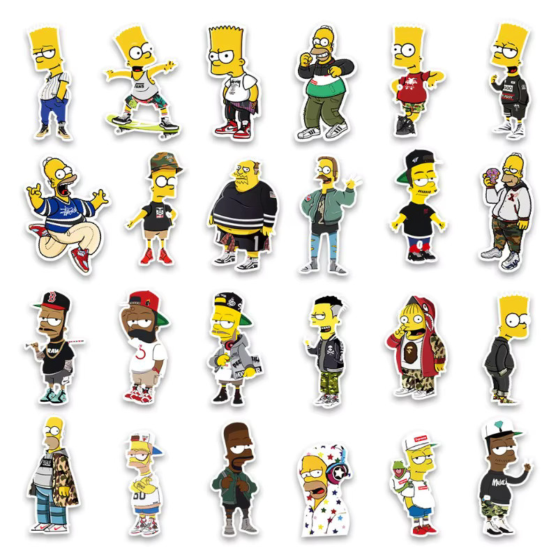The Simpsons Bart und Maggie, Aufkleber, Wasserfest, Bunt - Bild 3