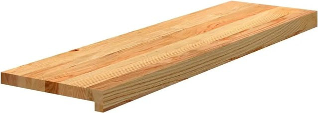 vidaXL Treppenstufen aus Massivholz Eiche, 4 Stück, Hellbraun, B/T/H: 90 x 25 x 2 cm - Bild 1