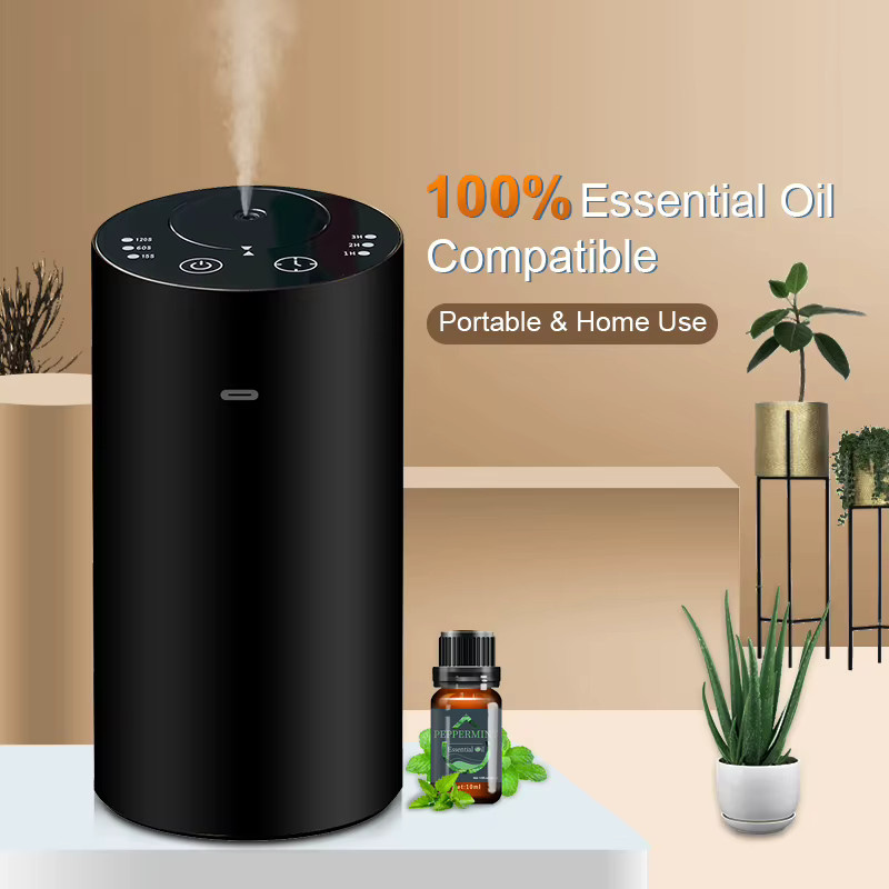MLK Kabelloser Mini-Aroma-Diffusor Wasserloses USB-Duftgerät für Auto und Zuhause in Grau oder Schwarz - Bild 5