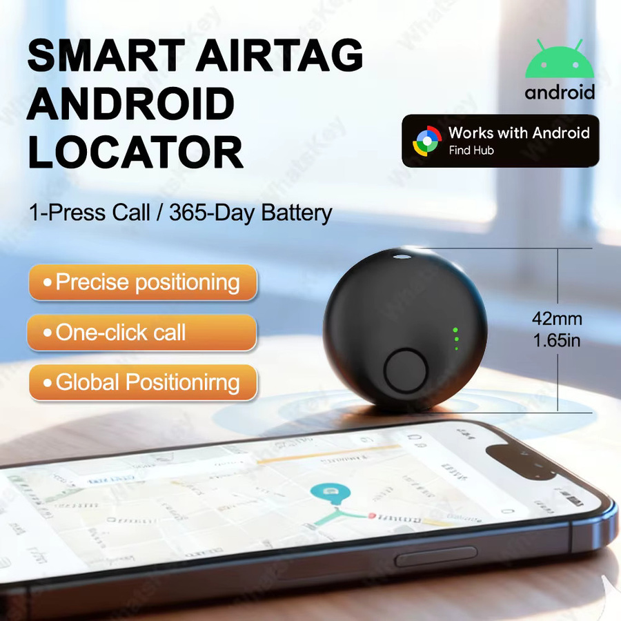 Peocke Android Air Tracker Tag Smart Bluetooth-Tracker in Schwarz kompatibel mit Google Find My Device App zum Finden von Schlüsseln und Gegenständen - Bild 2