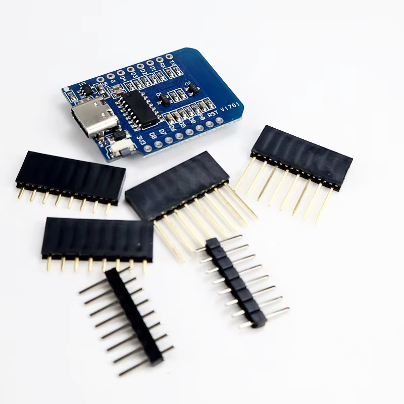 WeMos D1 Mini V2 ESP8266 ESP-12F Entwicklungsboard mit USB-C Anschluss und WiFi in Blau - Bild 2
