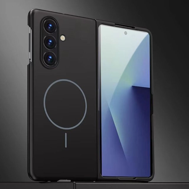 Ultradünne magnetische Hülle für Samsung Galaxy Z Fold 7 6 5 4 3 mit MagSafe Kompatibilität, Rahmenloses Slim Frosted Cover in Anthrazit oder Schwarz - Bild 1