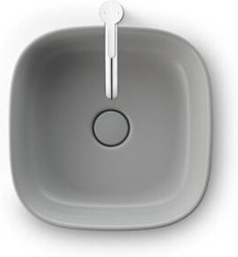 Duravit Aufsatzbecken Zencha aus Keramik, quadratisch, Grau matt, Breite: 42 cm, Tiefe: 42 cm - Bild 1