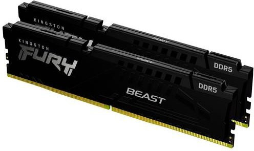 Kingston FURY Beast DDR5 Arbeitsspeicher Kit 64GB 2 x 32GB 6400 MHz CL32 Schwarz - Bild 1
