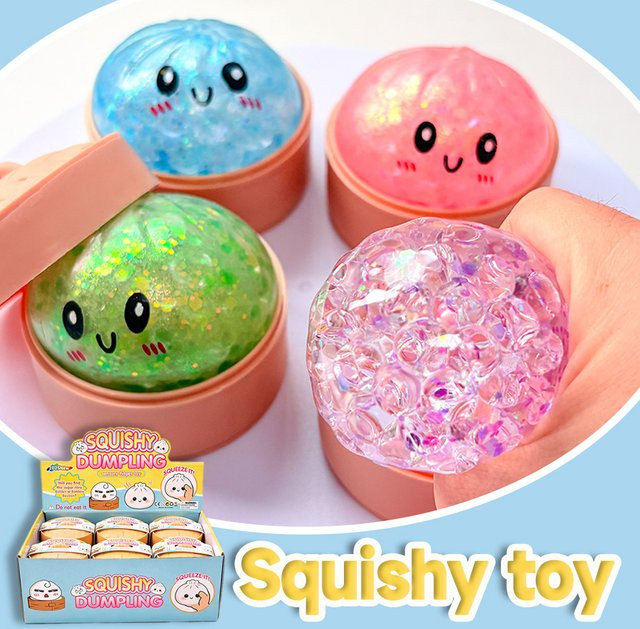 Sega Glitzerperlen-Knödel-Squishy, Überraschungsbox, 1-4 Stück Set - Bild 1