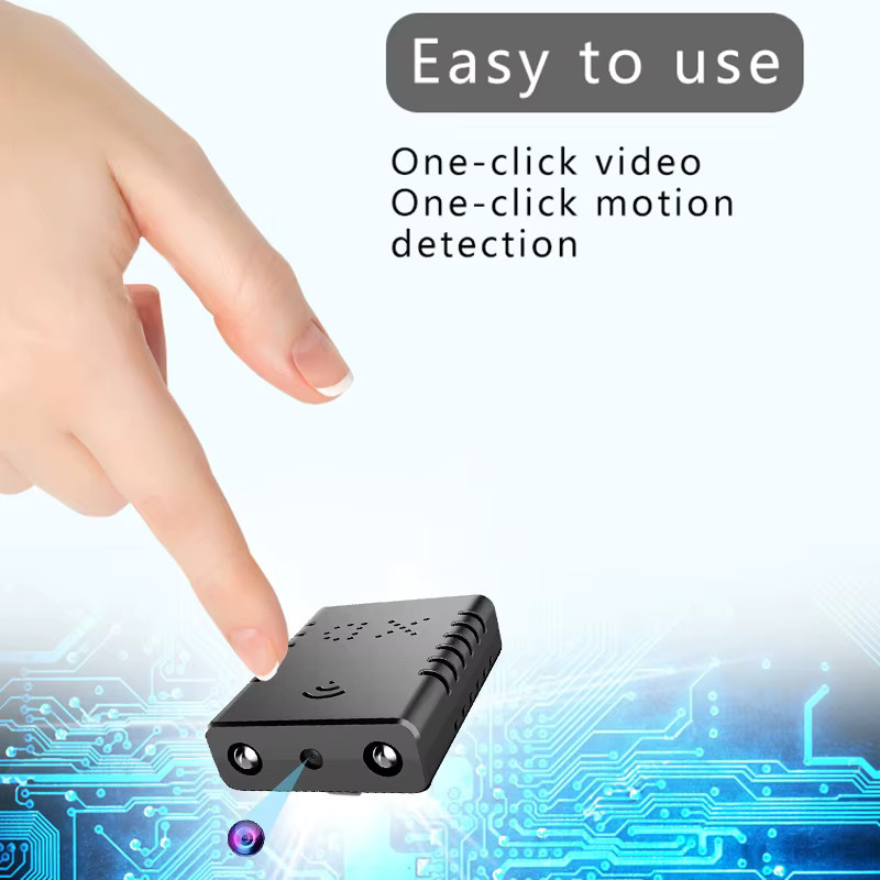 Amzwn XD Mini Kamera HD 1080p Home Security Camcorder mit Nachtsicht, Bewegungserkennung und Video-Sprach-Überwachung in Schwarz - Bild 2