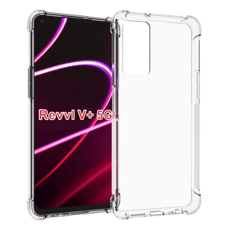 EUCAGR Silikon Schutzhülle mit Airbag-Funktion für T-Mobile Revvl V Plus 5G, Transparent - Bild 4