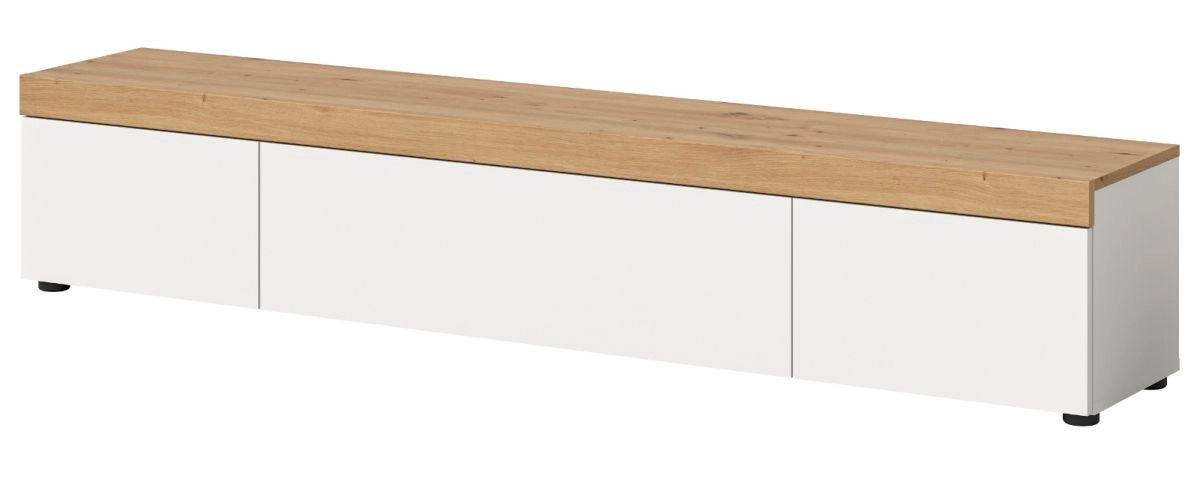 Inn.Furn TV-Lowboard Siena modern in Weiß und Eiche, B/T/H: 180 x 34 x 33 cm - Bild 7