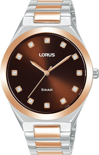Lorus Damenuhr, Quarz, Edelstahl, Braun, 36 mm, 5 ATM - Bild 1