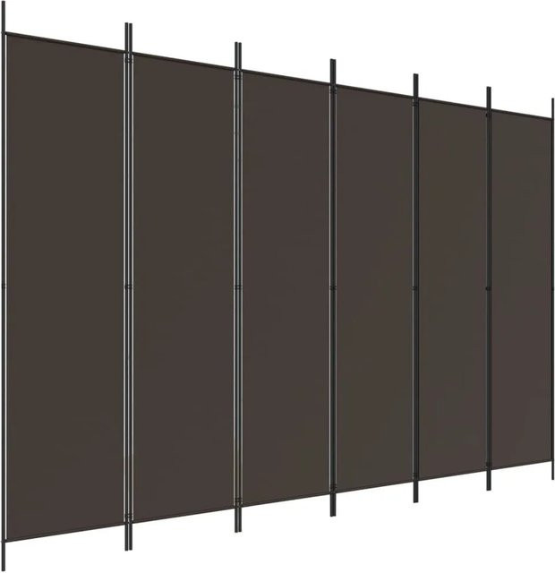 vidaXL Paravent aus Stoff in Braun, 6-teilig, B x H: 300 x 200 cm - Bild 1