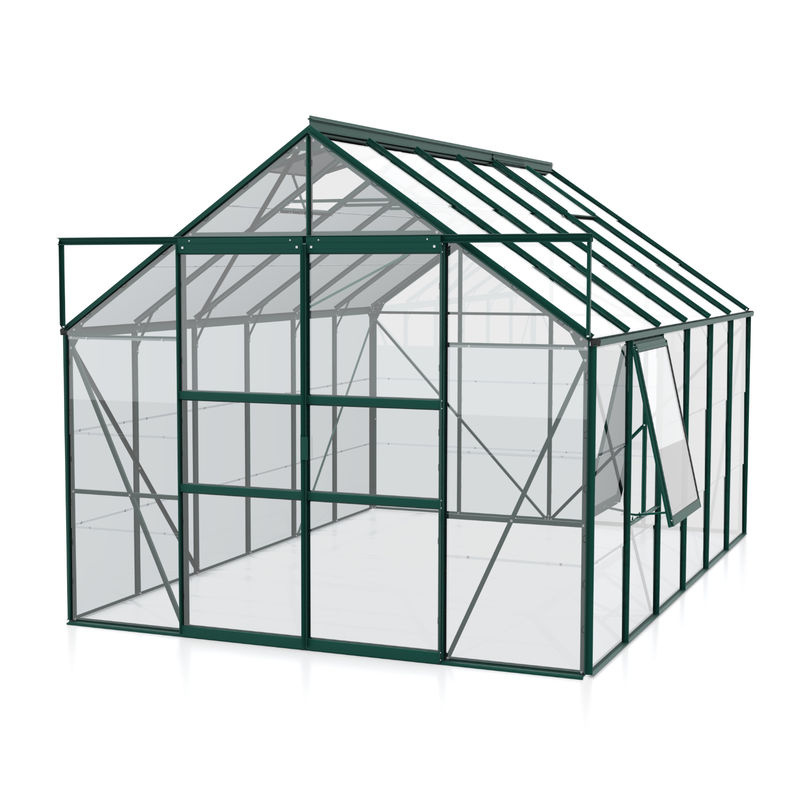 Vitavia Gewächshaus Meridian 9900 in Smaragdgrün mit 9,9 m² Fläche, Aluminiumrahmen und Sicherheitsglas - Bild 3