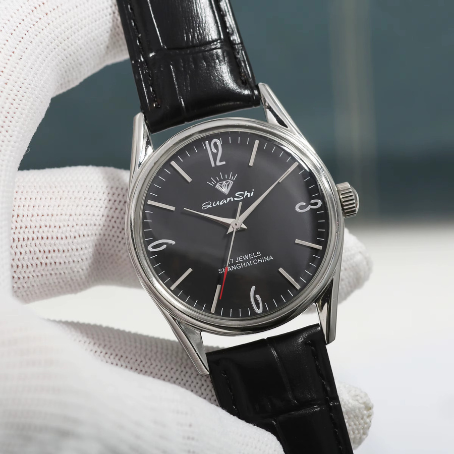 HEIMDALLR Armbanduhr, Handaufzug, Edelstahl, 38 mm, Herren, Schwarz - Bild 4