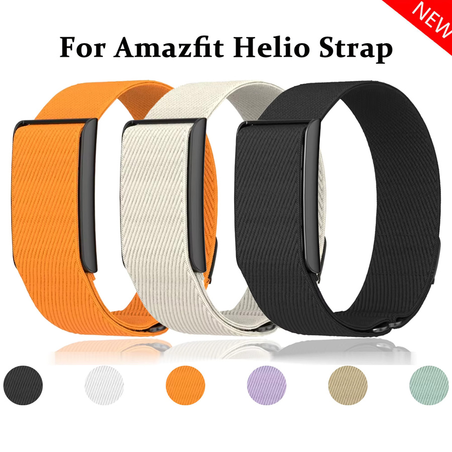 Nylon-Schlaufenarmband für Amazfit Helio, Schwarz, Unisex - Bild 7