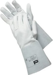 Penkert Schweißerhandschuhe Nappa Typ 12 in Grau und Weiß, Größe 10, Länge: 35 cm - Bild 1
