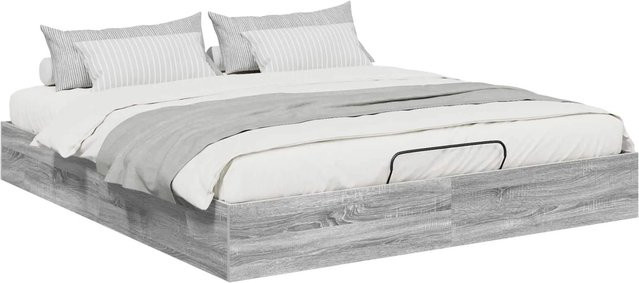vidaXL Ottoman Bettgestell mit Lift-up-Funktion in Grau Sonoma, B/T/H: 193 x 120 x 25 cm - Bild 1