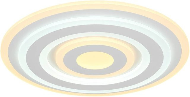 GLOBO LED-Deckenleuchte Ring in Weiß aus Metall und Acryl, H: 5 cm, D: 40 cm - Bild 1