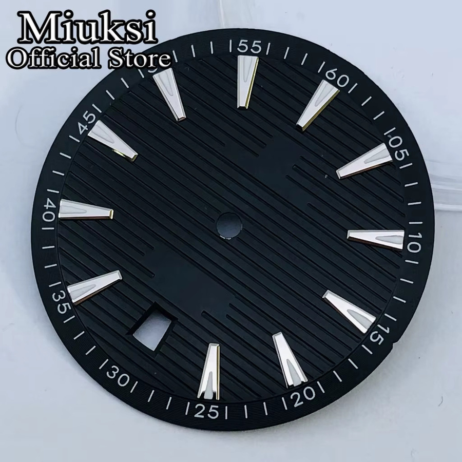 Miuksi Armbanduhr, schwarz-blau-weißes Zifferblatt, NH35-Uhrwerk, 33,3 mm, Unisex - Bild 2