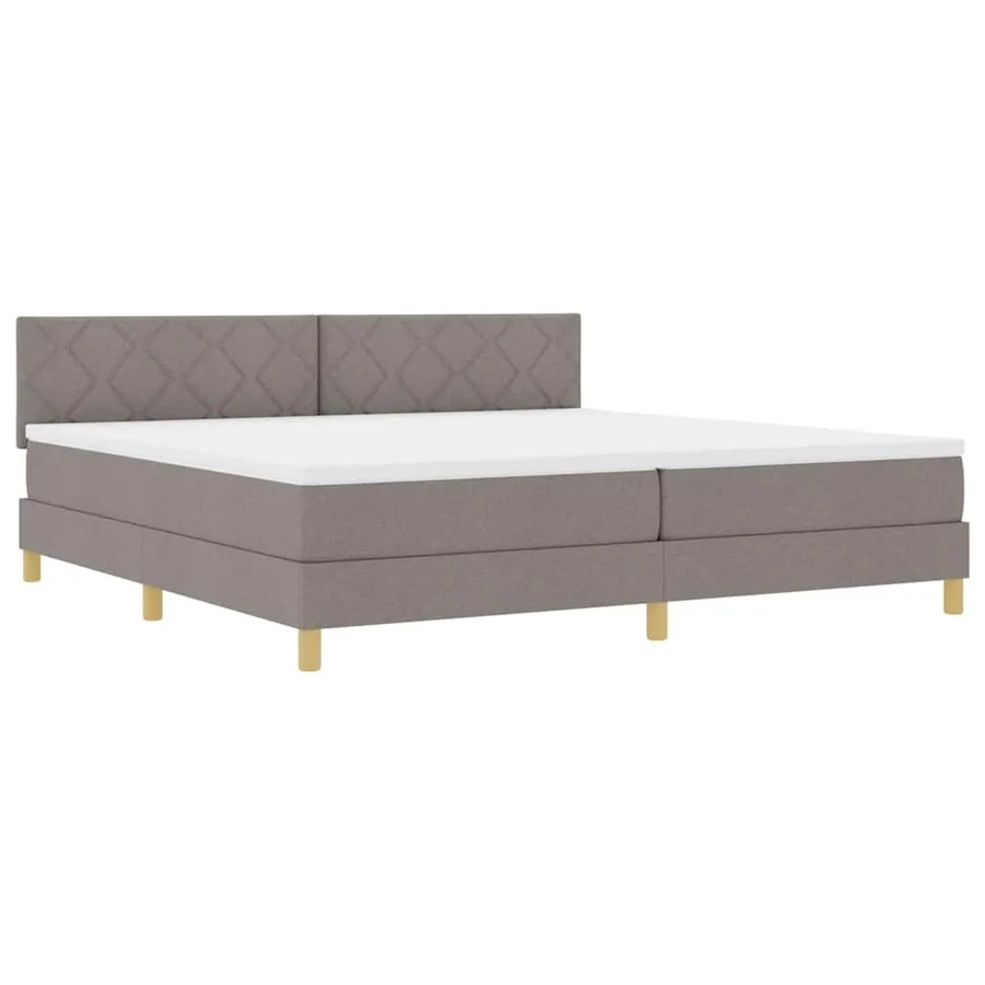 vidaXL Boxspringbett mit Matratze Hybrid-Design in Taupe, B/T: 200 x 200 cm - Bild 2
