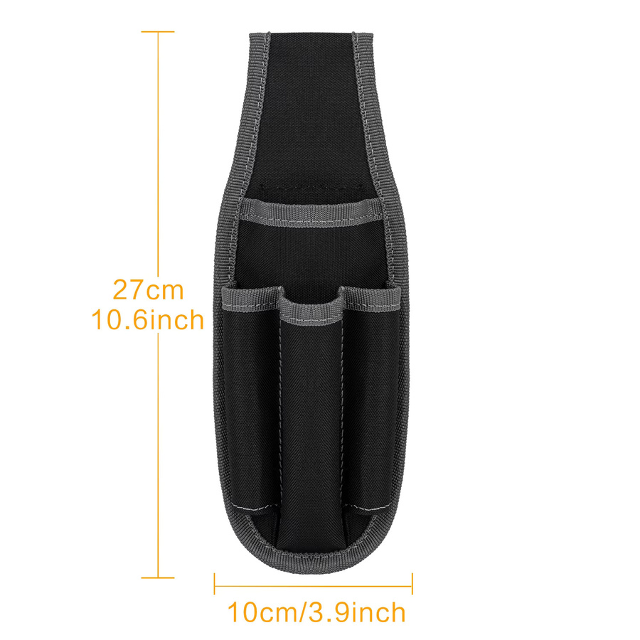 TKIGZNW Werkzeuggürtel und Werkzeugtasche in Schwarz für Handwerker und Heimwerker, B/T/H: 27,0 x 10,0 cm - Bild 4