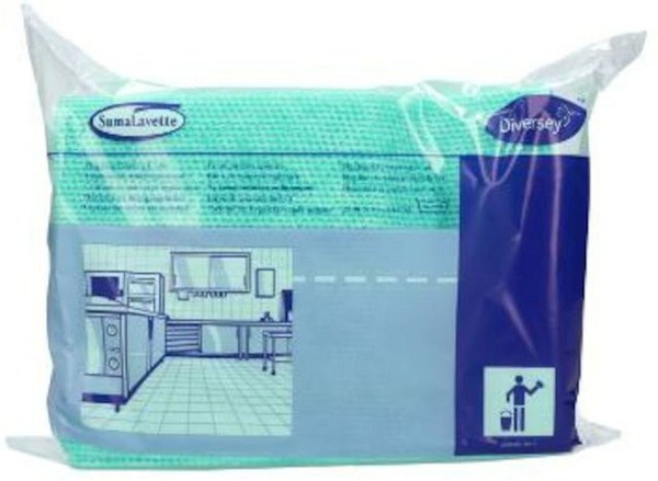 Diversey Suma Lavette Küchenhygienetuch mit Keimstopp, grün, 6 Stück, B: 51 cm, H: 36 cm