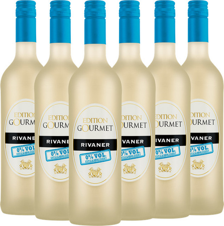 Württembergische WZG Edition Gourmet Rivaner alkoholfreier Weißwein 0,0 % vol Müller-Thurgau 6 x 0,75 l