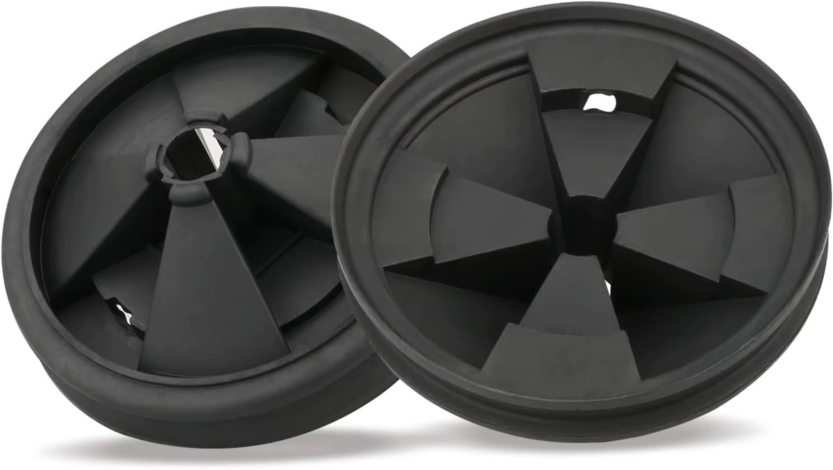 SUITU Spritzschutz für Müllentsorgung aus Gummi, leiser Abflusseinsatz für das Spülbecken, Schwarz, Durchmesser: 86 mm - Bild 6