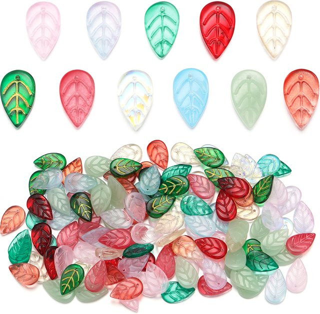 louleur Glasperlen, Lampwork-Farb-Charms, 10,5 x 17,5 mm, Unisex - Bild 1