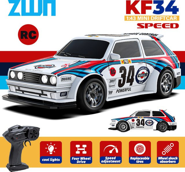 KF34 Hochgeschwindigkeits-Drift-RC-Auto, 1:43, mit Licht, ferngesteuert - Bild 1