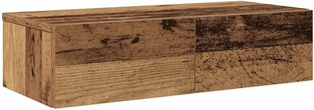 vidaXL Wandregal mit Schubladen in Altholz-Optik, Braun, B/T/H: 60 x 26,5 x 15 cm - Bild 1