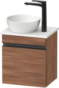 Duravit Sivida Konsolen-Waschtischunterschrank wandhängend mit Soft-Close-Türen, Nussbaum Natur, B/T/H: 40 x 44 x 32,5 cm - Bild 1
