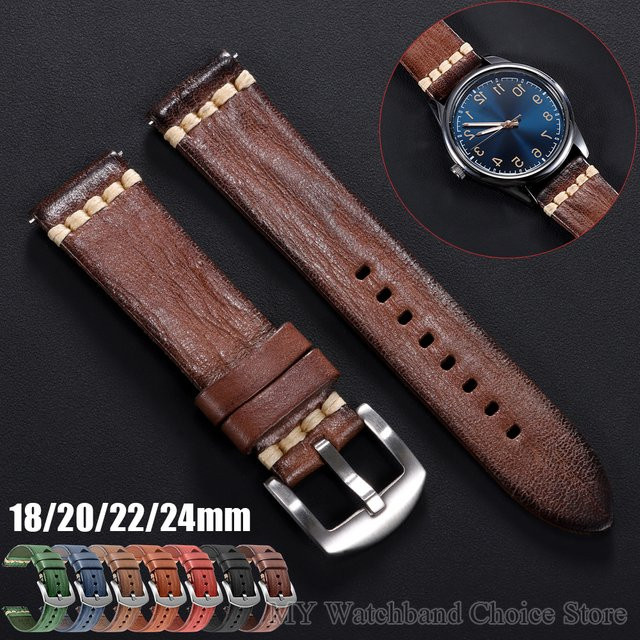 HQstrap Uhrenarmband Leder, Vintage, Unisex - Bild 1