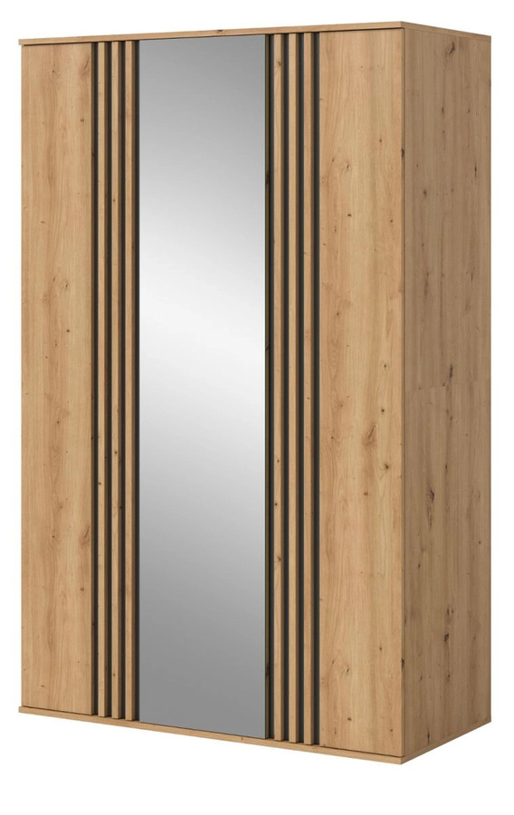 Kleiderschrank Björke mit Spiegel in Artisan Eiche, B/H: 120 x 192 cm - Bild 3