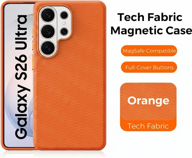 Samsung MagSafe Tech Woven Magnetische Kabellose Ladehülle für Galaxy S24 S25 S26 Ultra - Bild 1