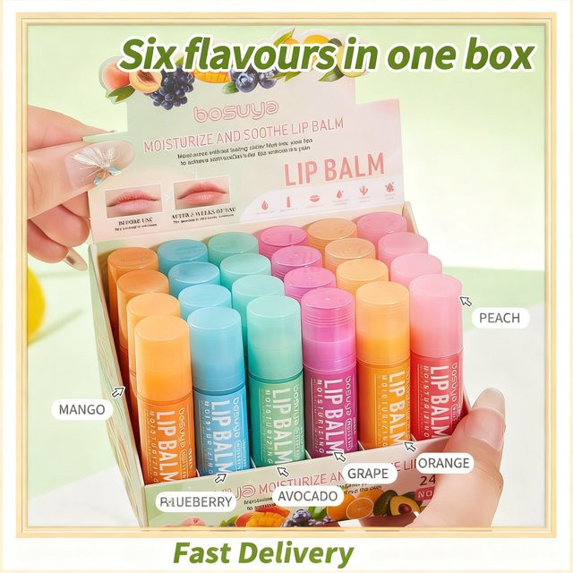 eelhoe Lippenbalsam-Set Frucht-Serie, 24 Stück, Unisex - Bild 1