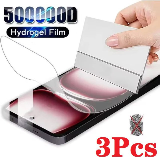 3er-Pack Hydrogel-Displayschutzfolie für Xiaomi Redmi Note 14 Pro Plus, 13, 12, 11, 14C, 13C, A3, A1, A2, Note 14 5G/4G, transparent - Bild 1