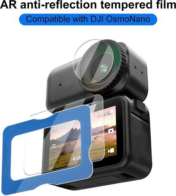 AR 9H Härteglas für DJI Osmo Nano zum Schutz von Bildschirm und Linse, transparentes Ultra-HD Zubehör aus gehärtetem Glas - Bild 1